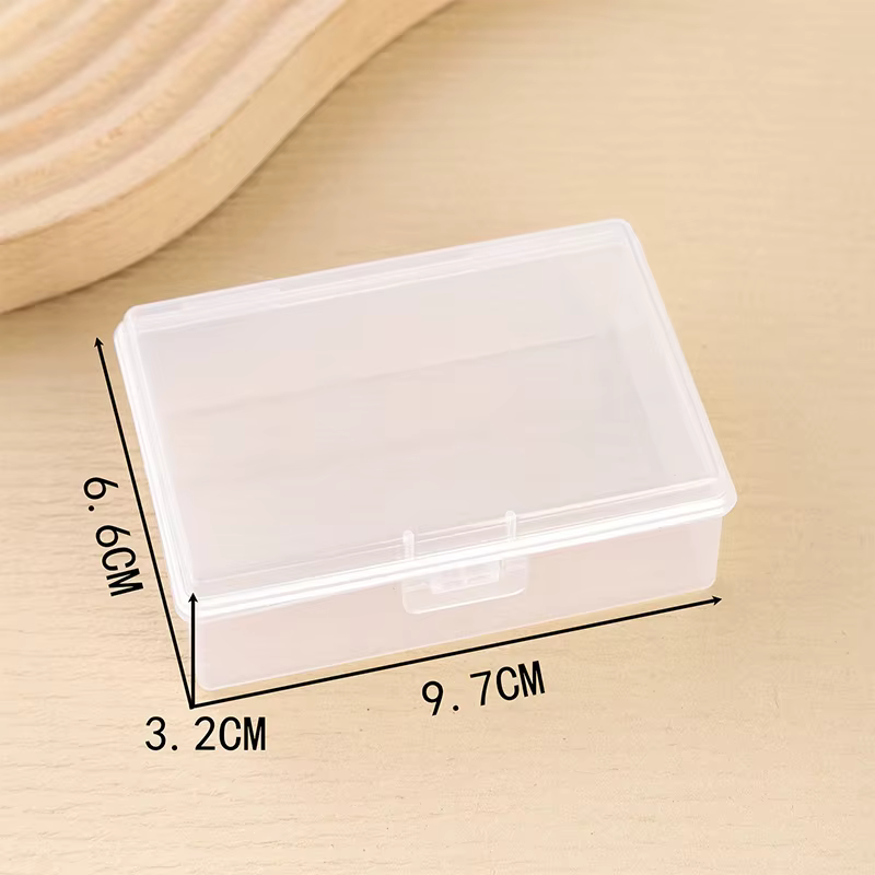 Boîte de rangement transparente en PP, 1 pièce, Mini boîtier en plastique Transparent, boîte rectang