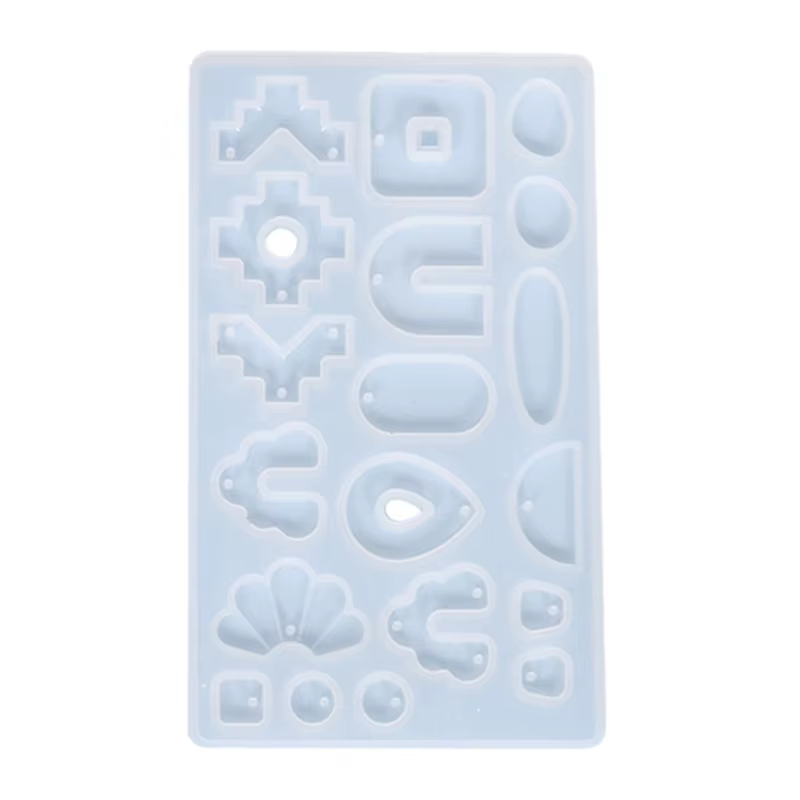 Moules boucles d'oreilles en forme rayures brillantes, en résine Silicone, pour bricolage, femmes fi