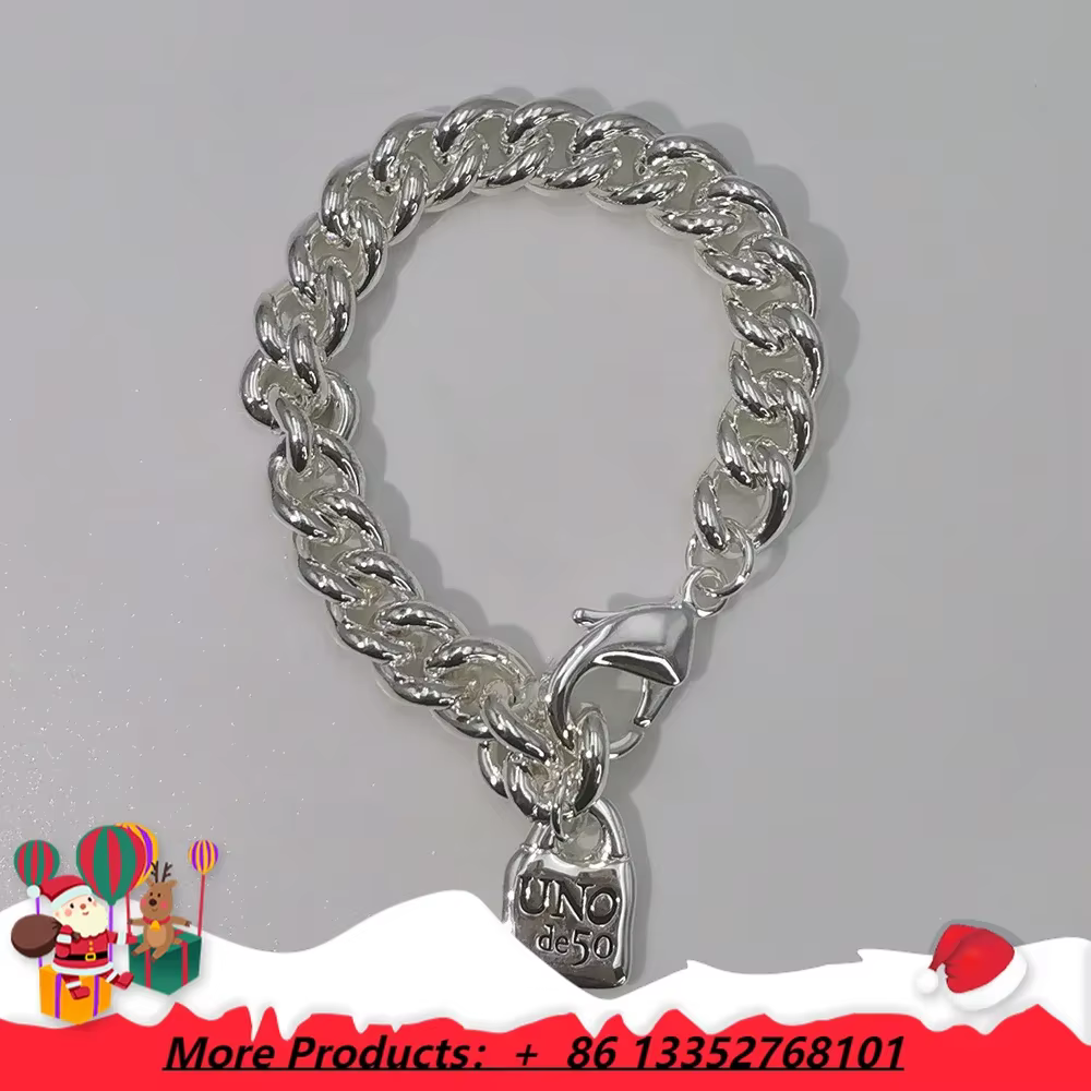 Bijoux européens et américains, nouveau Bracelet polyvalent en argent à chaîne épaisse, accessoires 