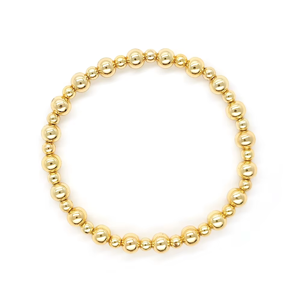 KKBEAD Bracelets plaqués or 18 carats pour femme, breloques en zircone, bijoux empilables, cadeau po