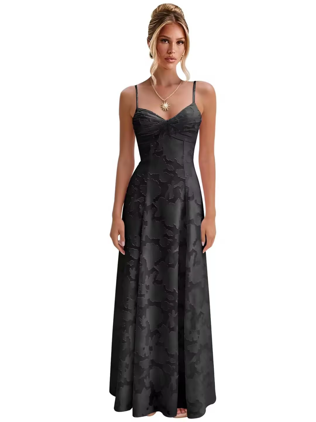 Robes de demoiselle d'honneur florales pour femmes, robe longue de soirée formelle en jacquard à bre