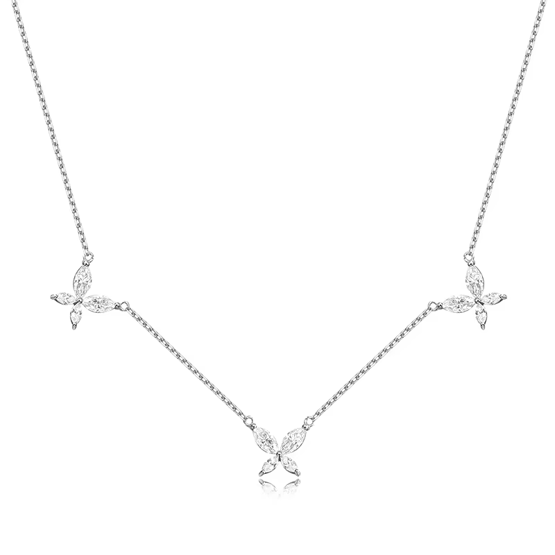 Smyoue – collier pendentif en Moissanite plaqué Marquise, plaqué 18K, pour femmes et filles, cadeau