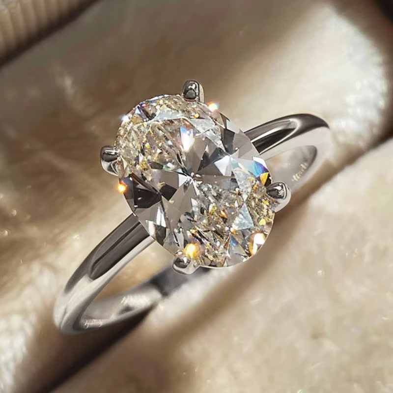 Bague de fiançailles en argent Sterling 925 pour femmes, bague de luxe brillante en Zircon 1-8CT, br