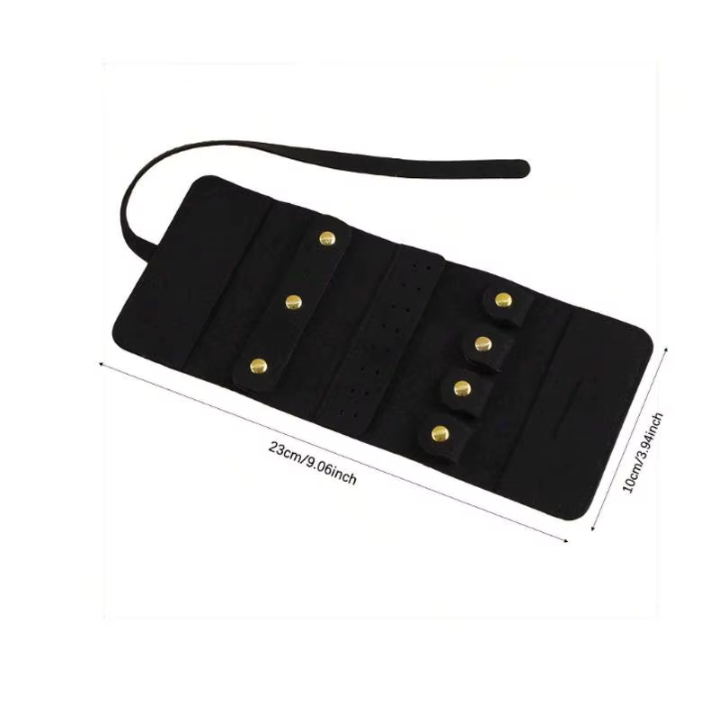 ☺ Sac de rangement pour bijoux, organisateur de bijoux portable de voyage, étui pliable pour bracele