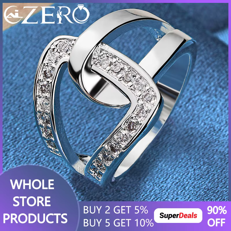 ALIZERO-Bague Géométrique en Argent Sterling 925 pour Homme et Femme, Bijoux de Fiançailles, de Mari