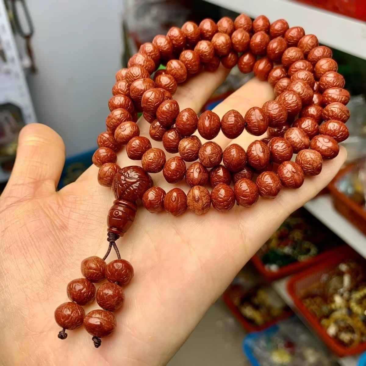 Perles Bodhi népalais 108 pièces, perles de prière artisanales, accessoires culturels pour hommes et