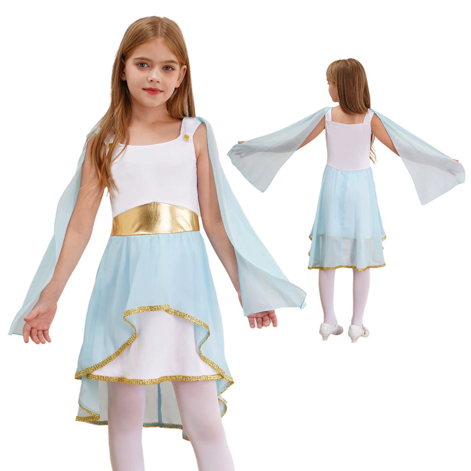 Robe de Princesse Toge Grecque pour Fille, Vêtement de Prairie avec Sauna, Tenue d'Halloween, Costum