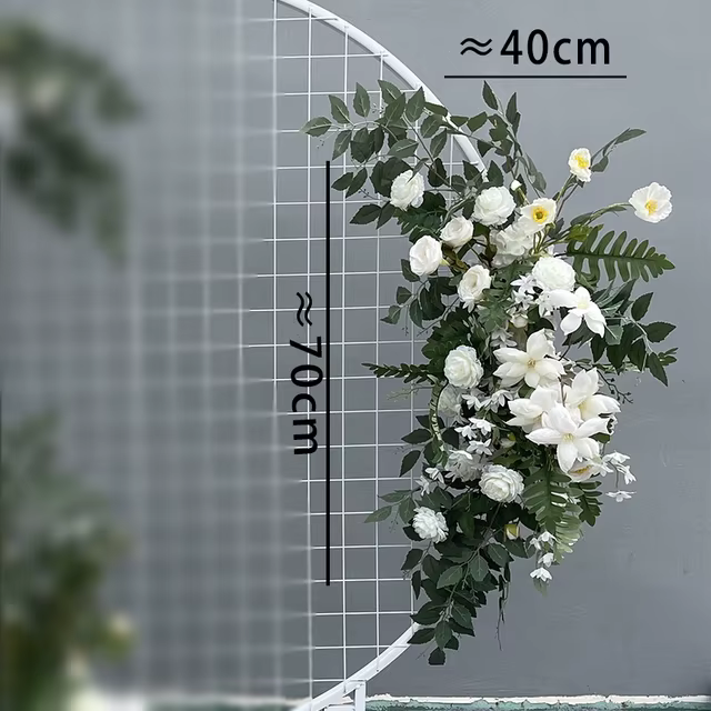 Rangée de fleurs artificielles, accessoires de mariage, Arrangement d'arc de fleurs artificielles, d