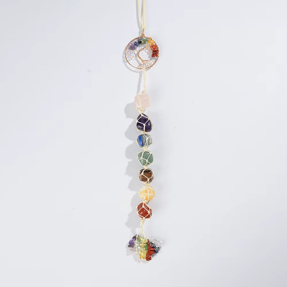 Arbre de vie 7 Chakra pierre capteur de rêves cristal de guérison cadeau, décoration de chambre pour