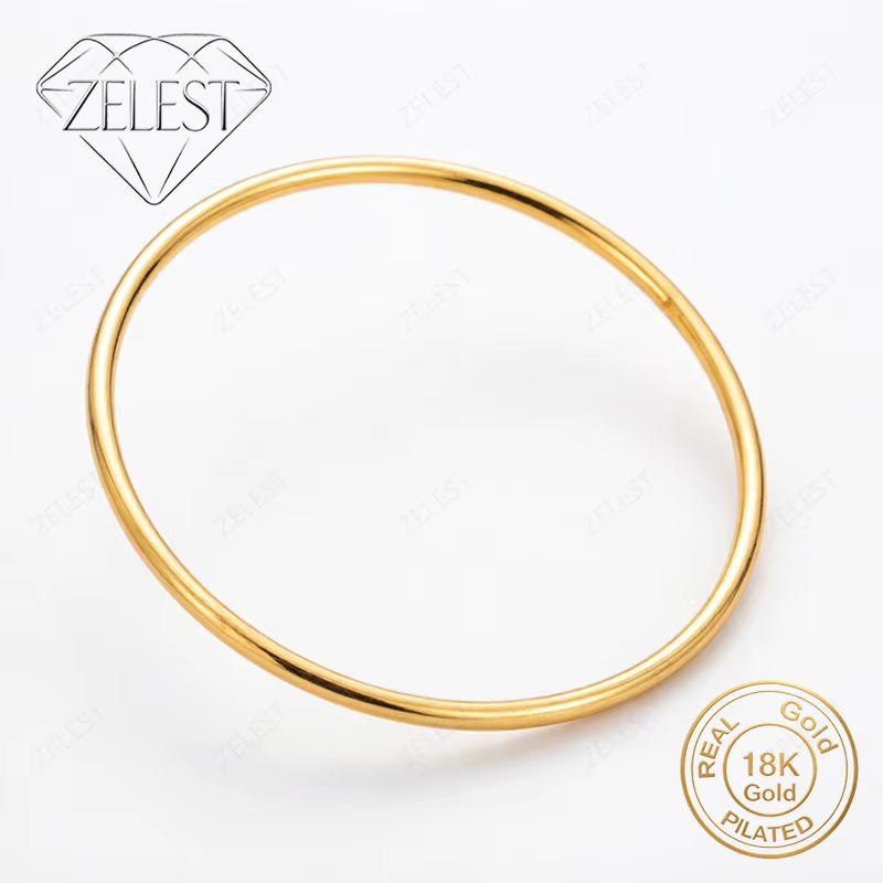 Bracelet fin et simple en argent sterling 925 plaqué or 18 carats pour femmes, bijoux élégants pour 