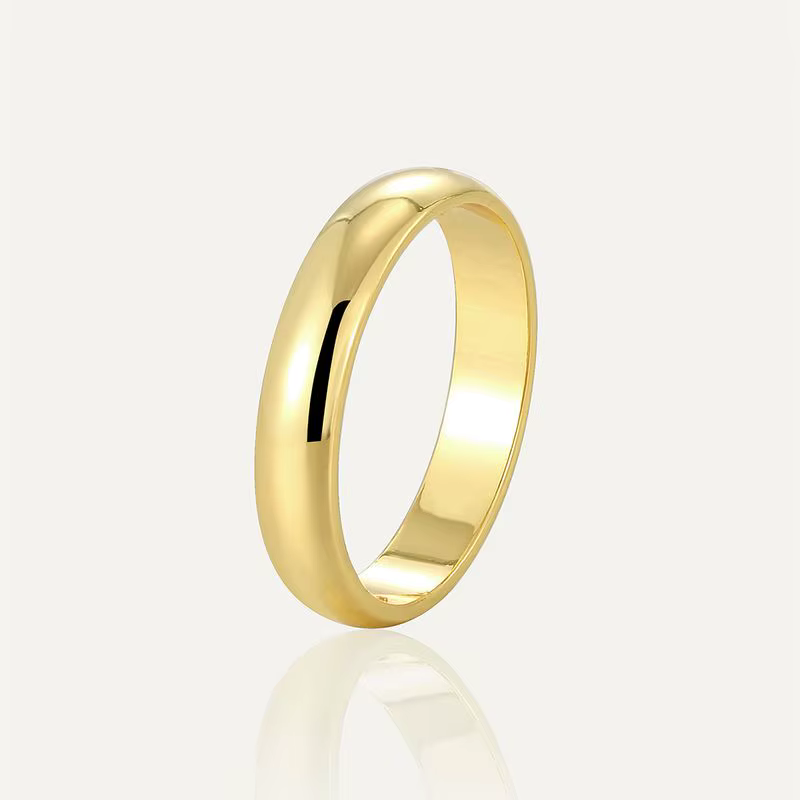 Bague en argent Sterling 925 couleur or pour femmes, classique, simple, pour couple, bague de mariag