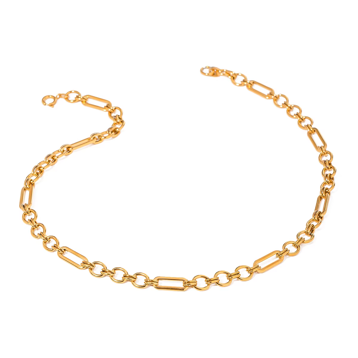 Collier plaqué or 18 carats Yori Simple Jewelry, bijoux en métal imperméables, accessoires de mode a