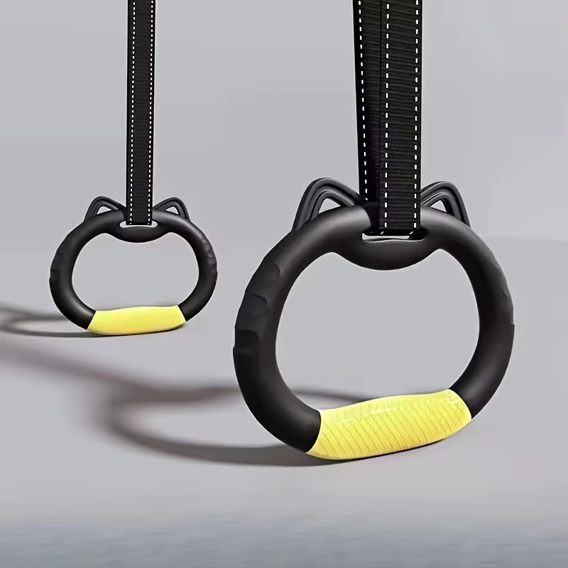 Anneaux de gymnastique réglables en matériau PA durable, idéaux pour l'entraînement à la préhension,