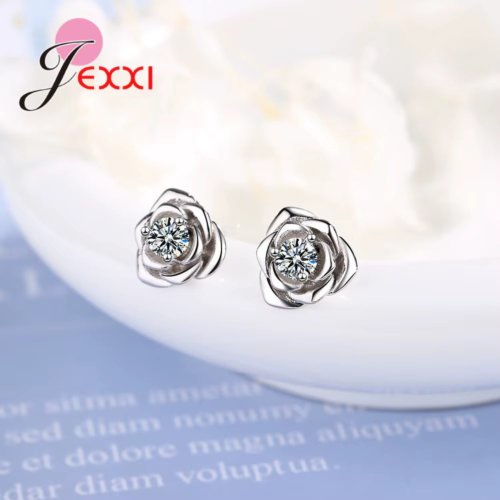 Boucles d'oreilles à clous en argent 925, cadeaux doux pour anniversaire de mariage, accessoires ori