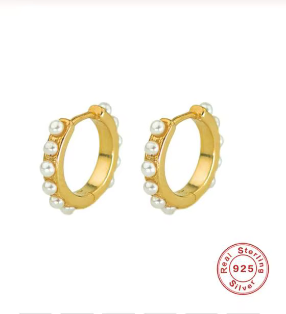 ROXI – boucles d'oreilles Huggie en argent Sterling 925 pour femmes, bijoux de mariage élégants, pen