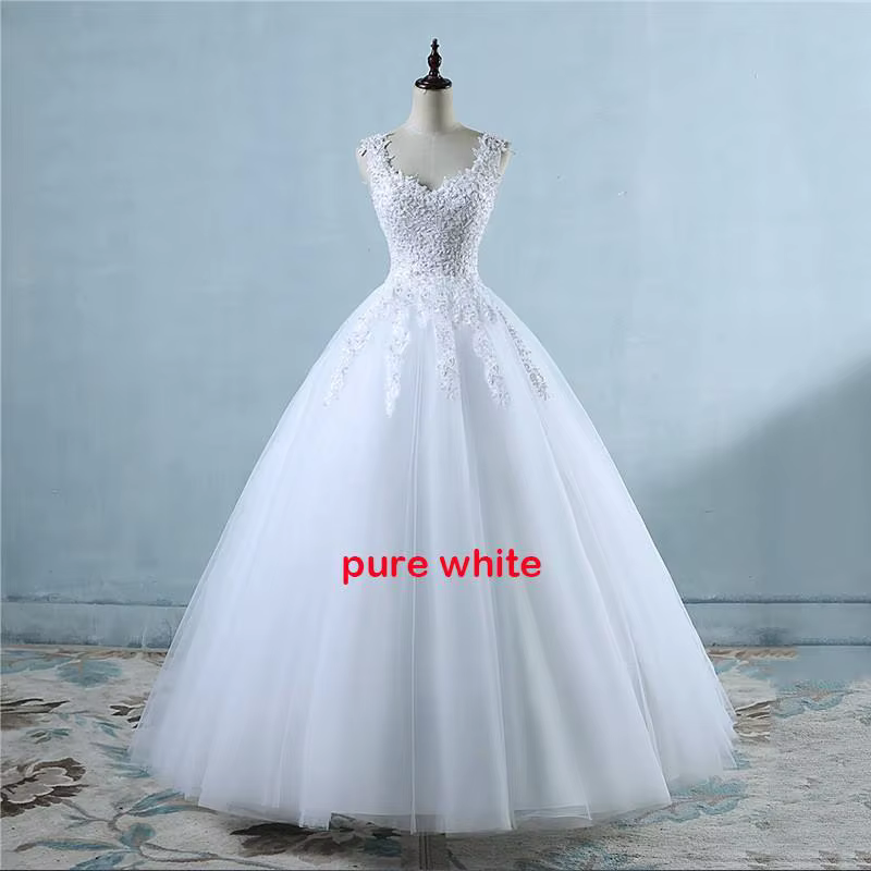 Robe de mariée classique en dentelle, tenue de luxe, grande taille, 2023