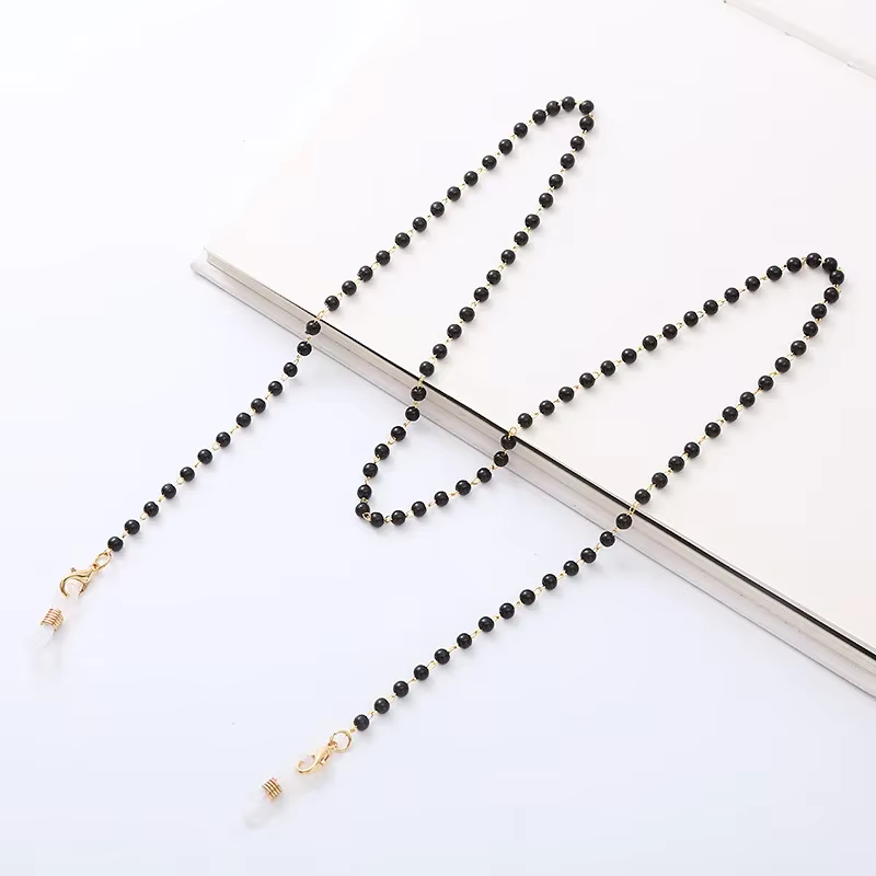 Chaîne de lunettes pour femmes, élégante, perles, cristal, porte-lordon de lunettes de soleil, cordo