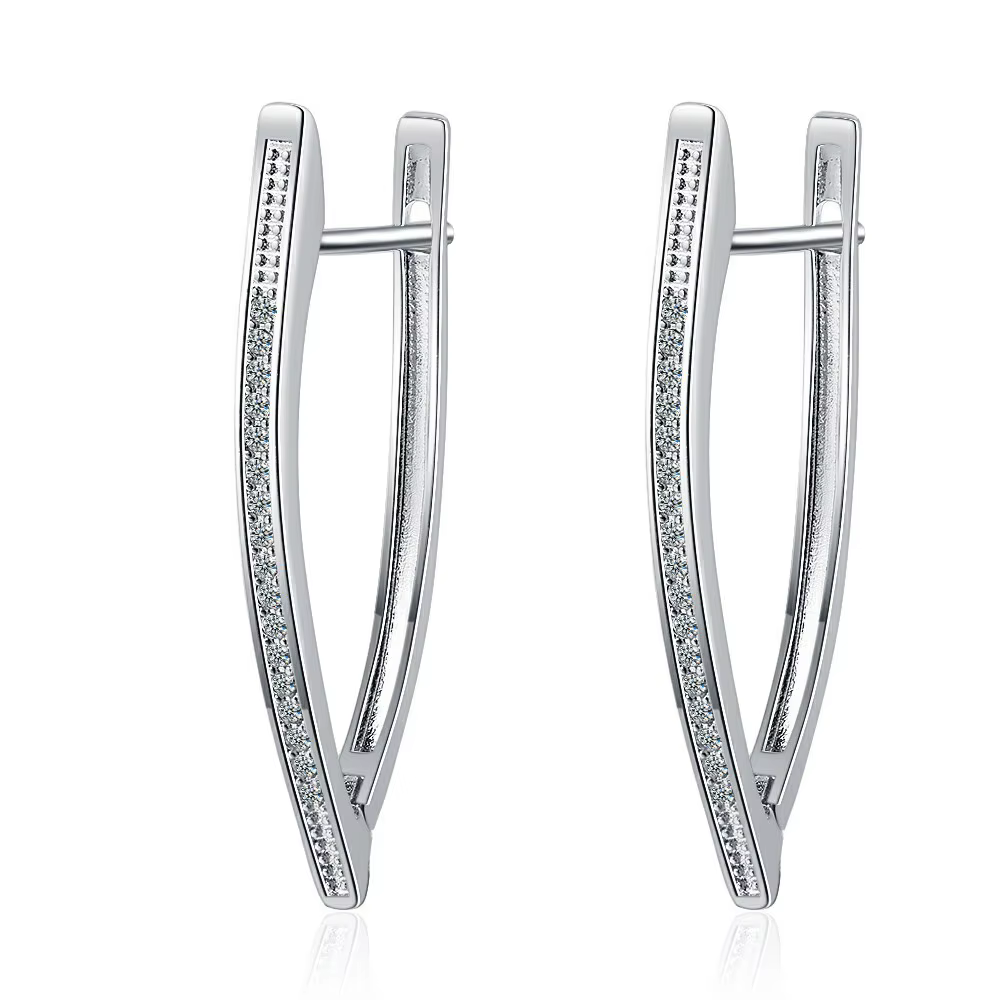Boucle d'oreille 18 carats en or véritable, bijoux originaux en diamant, pierres précieuses Orecchin