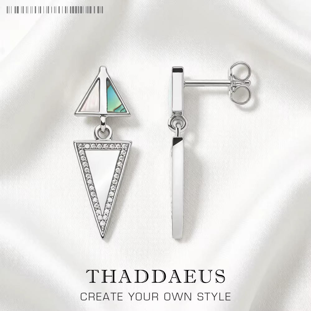 Clous d'oreilles Triangle géométrique, bijoux fins pour femmes, nouveau cadeau tendance d'hiver en a