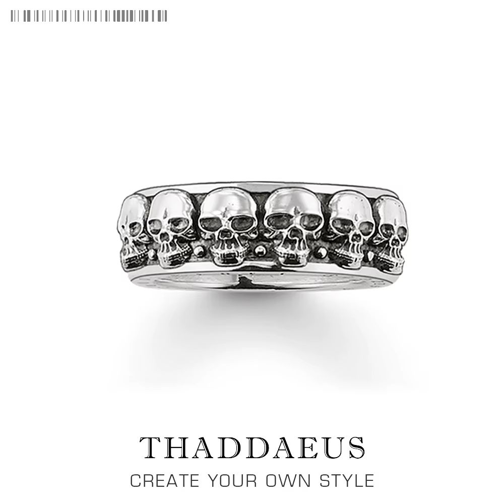 Bague crâne noirci, Style européen rebelle Punk, bijoux tendance, bons bijoux pour femmes et hommes,