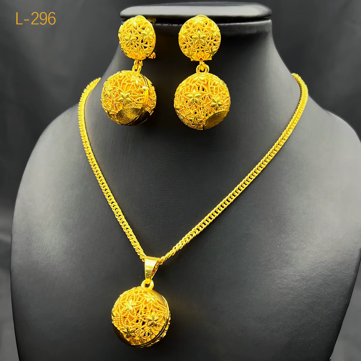 Ensemble de bijoux de mariée plaqués or dubaï pour femmes, collier et boucles d'oreilles africains p
