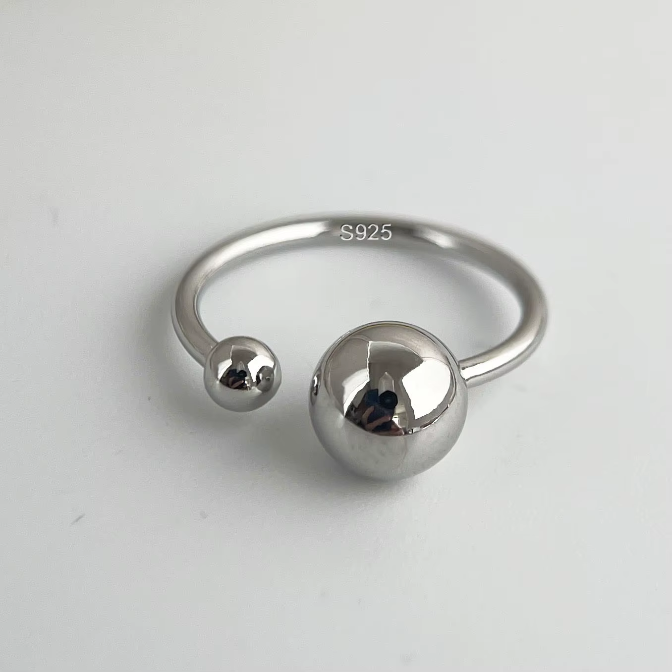 Bagues en argent Sterling 925 pour femmes et hommes, larges boules Vintage, cadeau de fête d'anniver