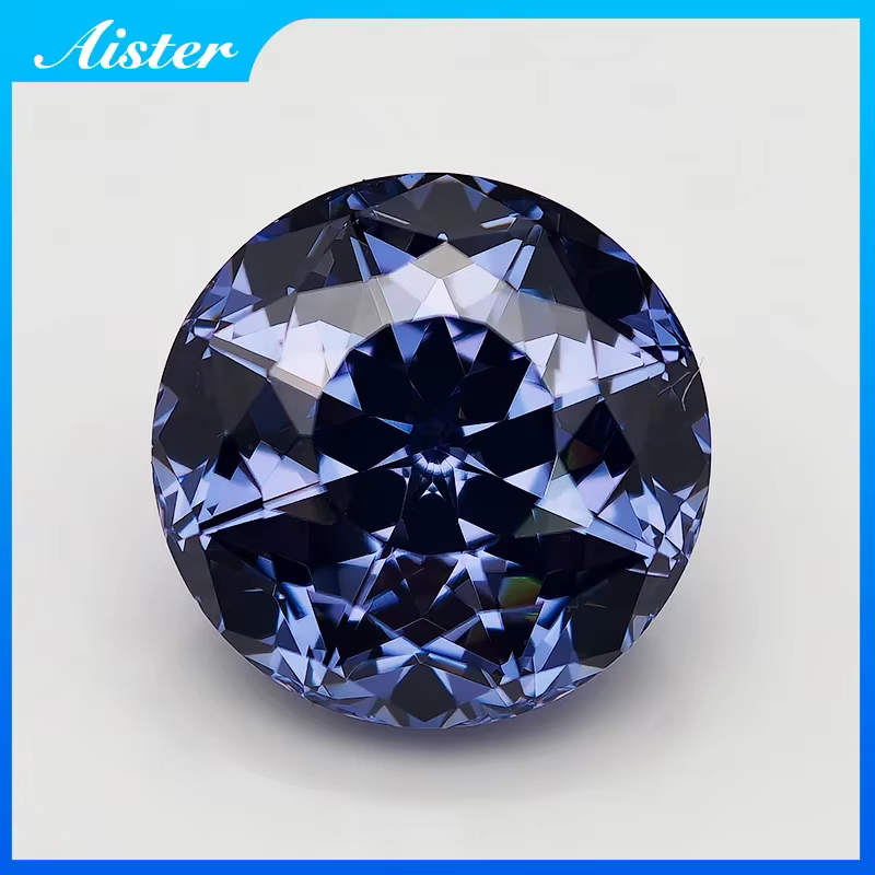 Nouveau Tanzanite 8.0mm pierres de zircone cubique coupe Astral pierres précieuses en vrac pour la f