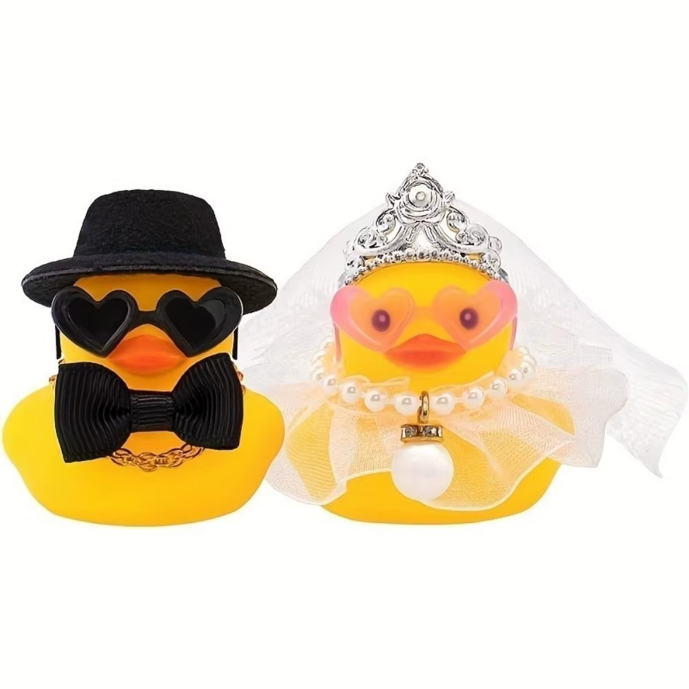 Ensemble d'ornements de canards pour couple marié, cadeaux amusants, décorations de mariage, petits 