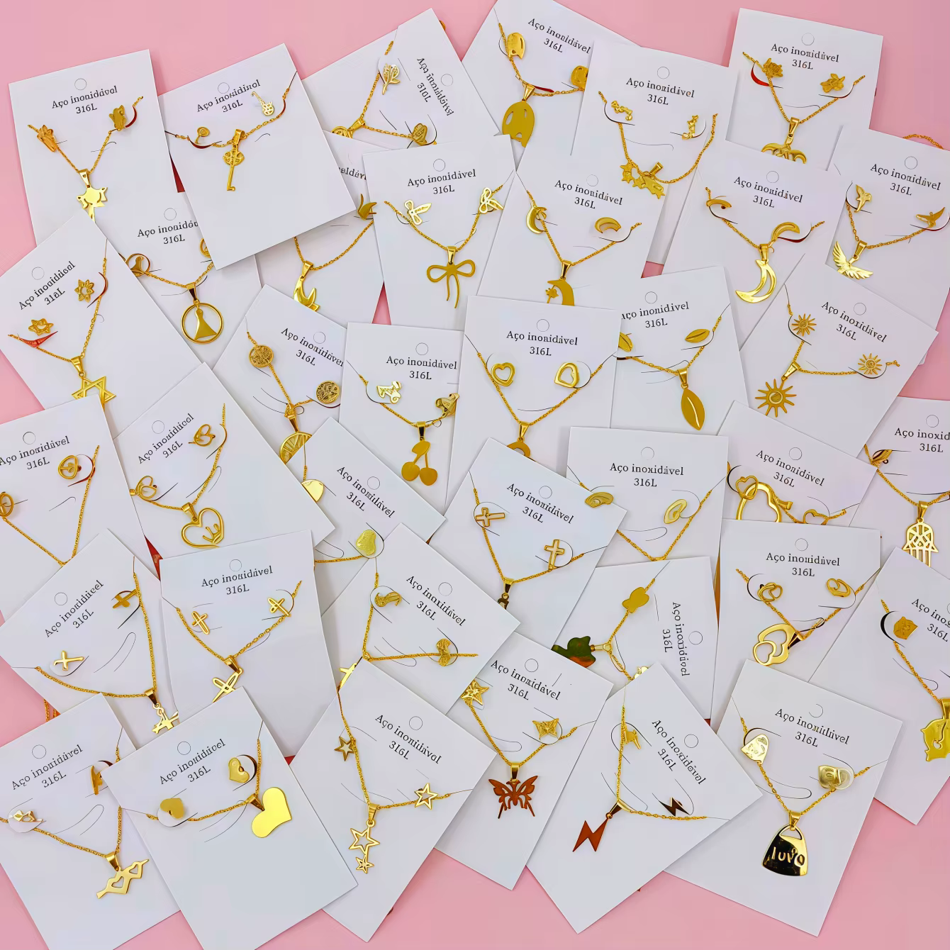 10 ensembles de boucles d'oreilles et collier en acier inoxydable pour femmes, ensemble de fleurs, c