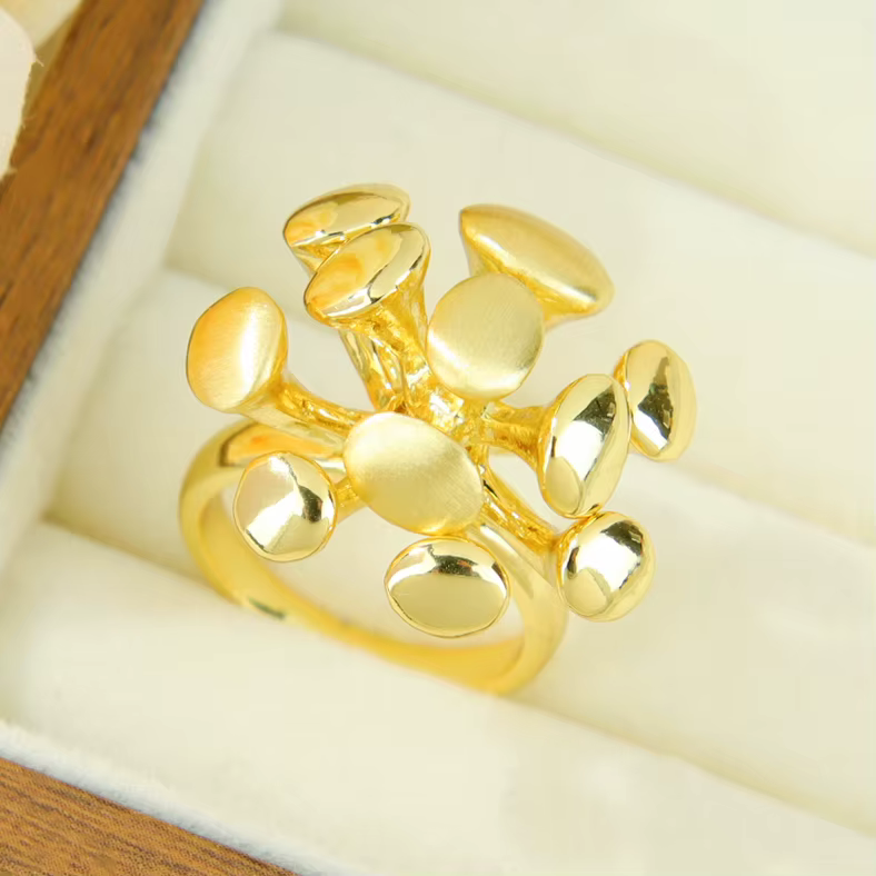 Bague en cristal vintage italienne exquise, 14 carats, zircone, style cocktail, pour femmes européen