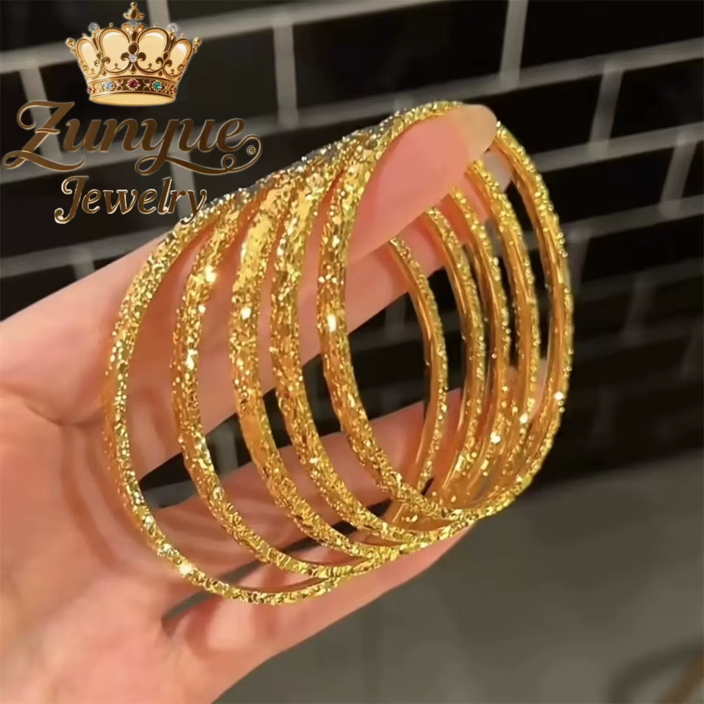 Bracelet de glace pilée de Style ancien, anneau uni solide, luxe léger, Niche et bijoux en or de sab