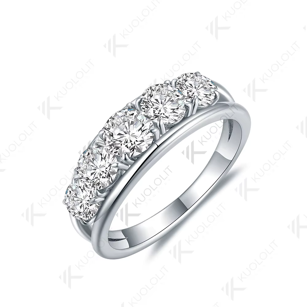 Kuololit1.9CTW Lab Grown Diamond Band pour femmes Solid18K 14K 10K 585 bague de fiançailles en or bl