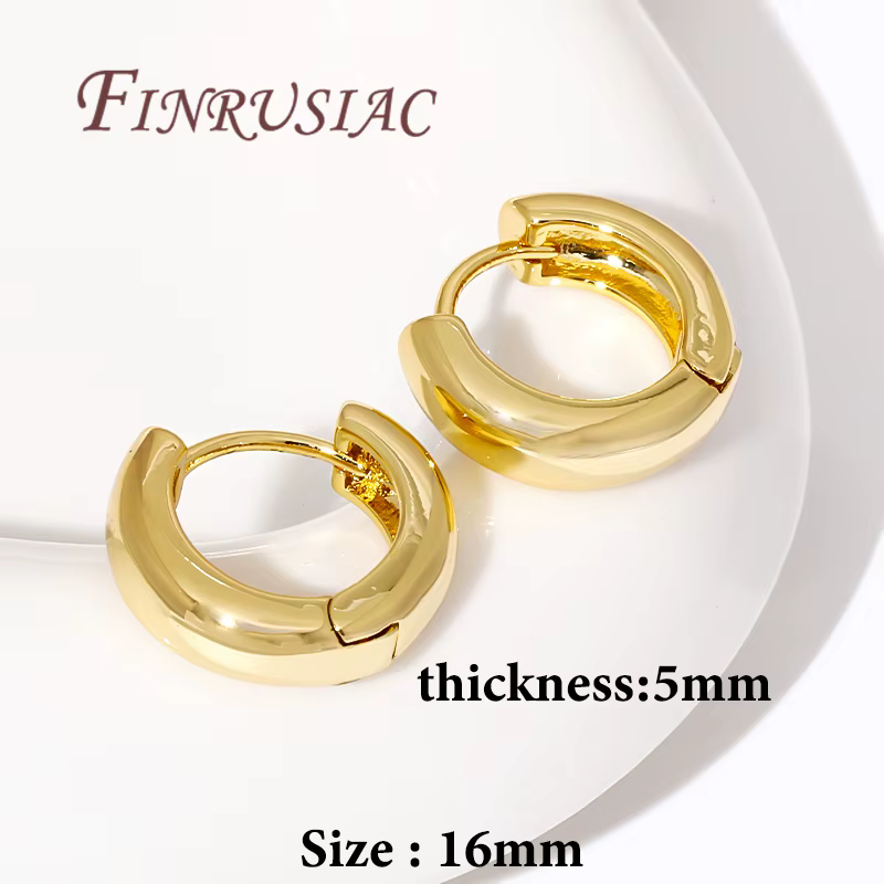 Boucles d'oreilles créoles pour femmes, plaquées or 18 carats, géométriques, Piercing, accessoires d
