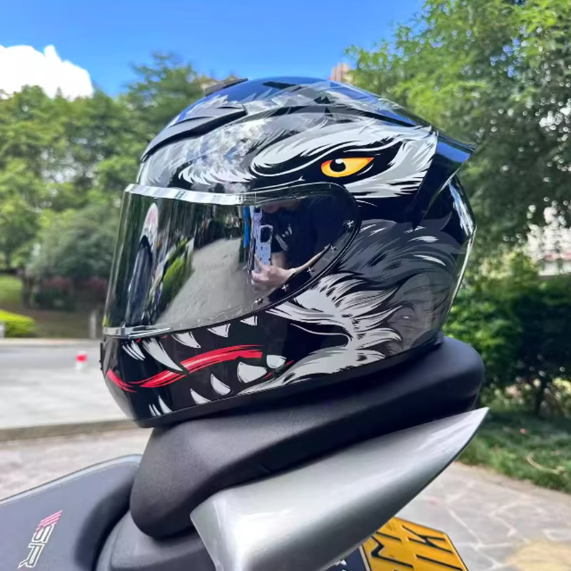Graffiti A6 – casque de moto intégral au Design moderne, approuvé ECE avec coque résistante aux rayu