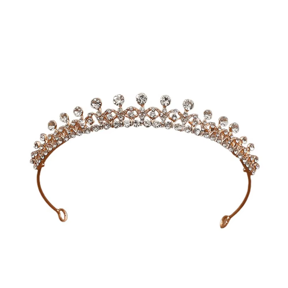 Bijoux de cheveux couronne de mariée en cristal Zircon élégant strass bandeau brillant brillant bijo