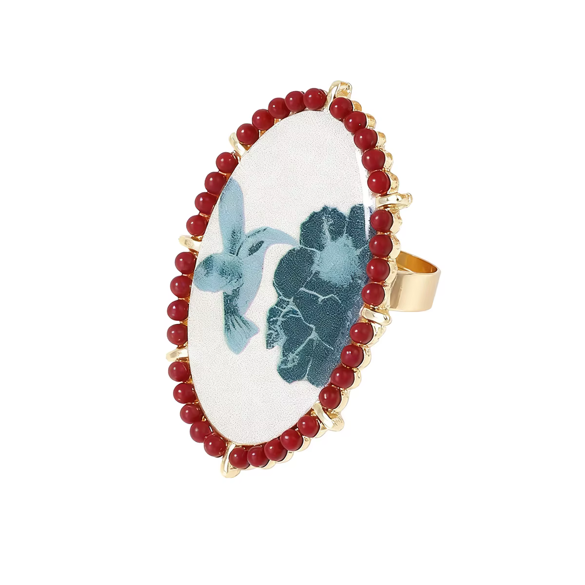 DIGADAGU – bague en métal avec fleur d'oiseau volant, nouvelle bague ethnique Vintage pour femmes, a