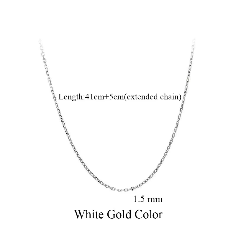 XP Jewelry --( 45 cm x 1,5 mm) 24 k 14 k Light 18 k plaqué or blanc petits colliers O Chian pour hom
