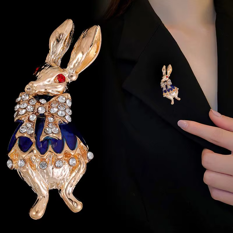 Broches rétro en strass émaillé pour femmes, vêtements, manteau, bijoux, accessoires, cadeau