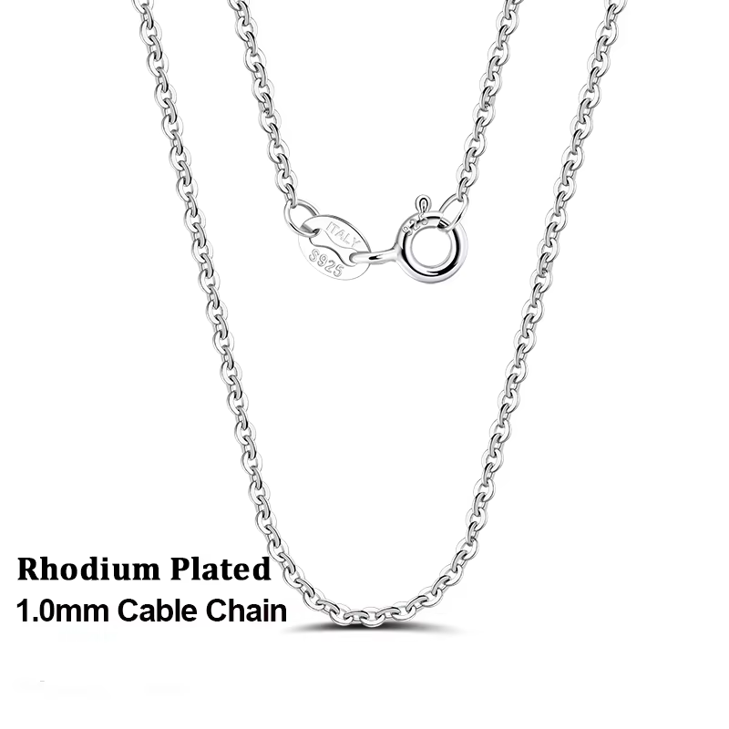 ORSA JEWELS – chaîne de cou italienne en argent Sterling 925, couleur or Rose, chaîne de câble de 1.