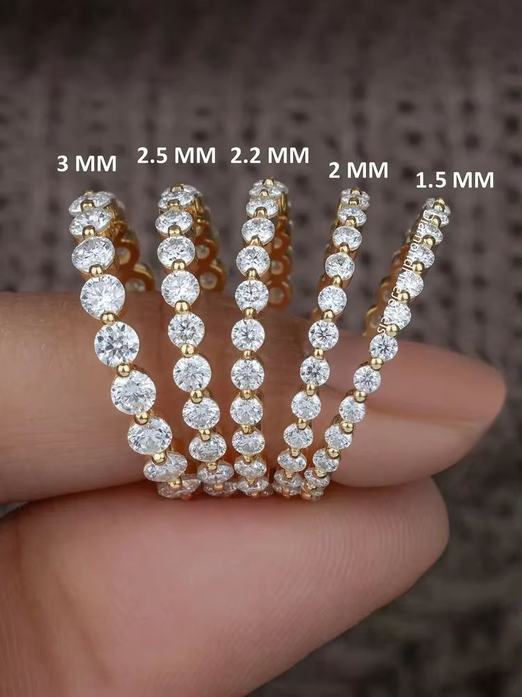 Bague ronde brillante en argent Sterling 925 pour femmes, élégante, véritable diamant Moissanite, 2M