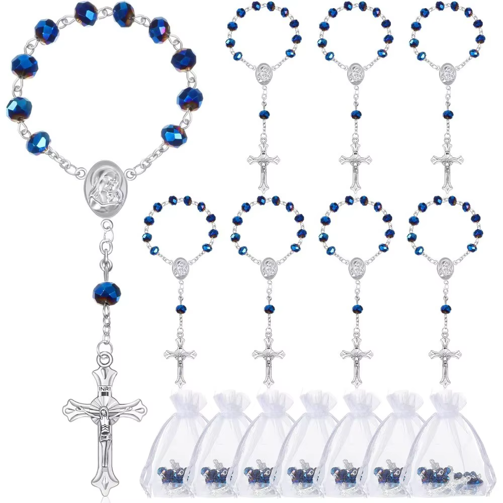 10-60 Ensembles de Sachets en Organza pour Cadeaux de Baptême, Chapelets, Fournitures pour Baby Show