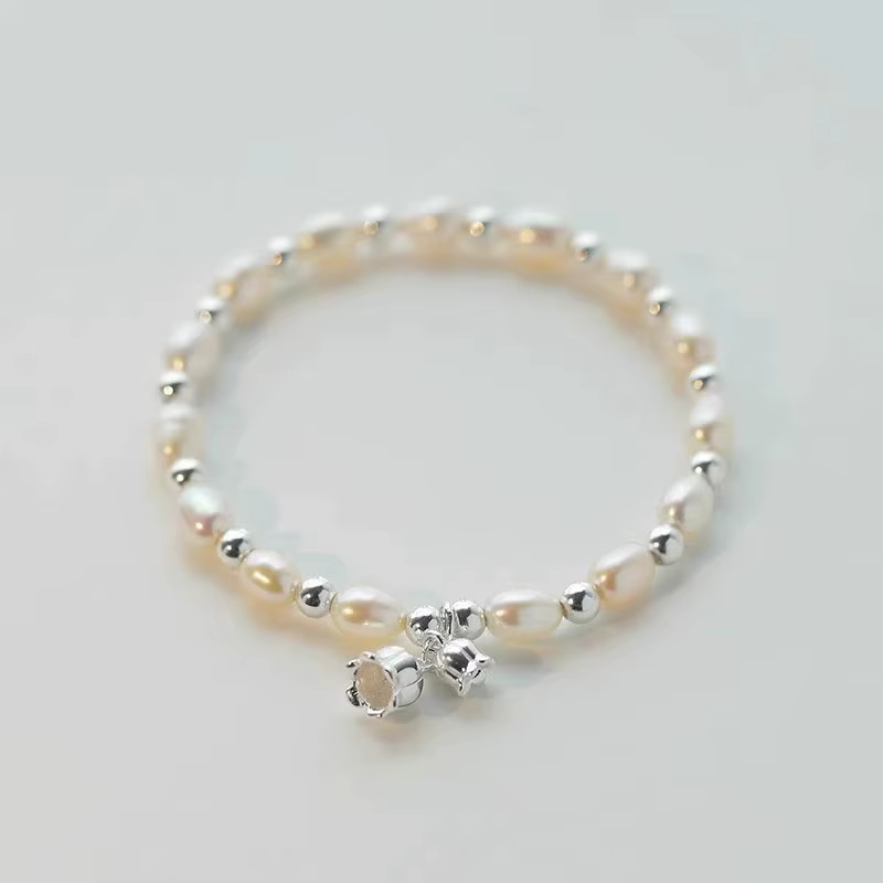 Bracelet en argent Sterling 925, perles de fleur de lys, Punk géométrique pour femmes et filles, bij