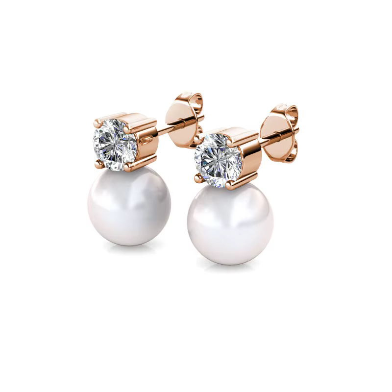 Daisini – boucles d'oreilles en perles ornées de cristaux Swarovski de qualité supérieure pour femme