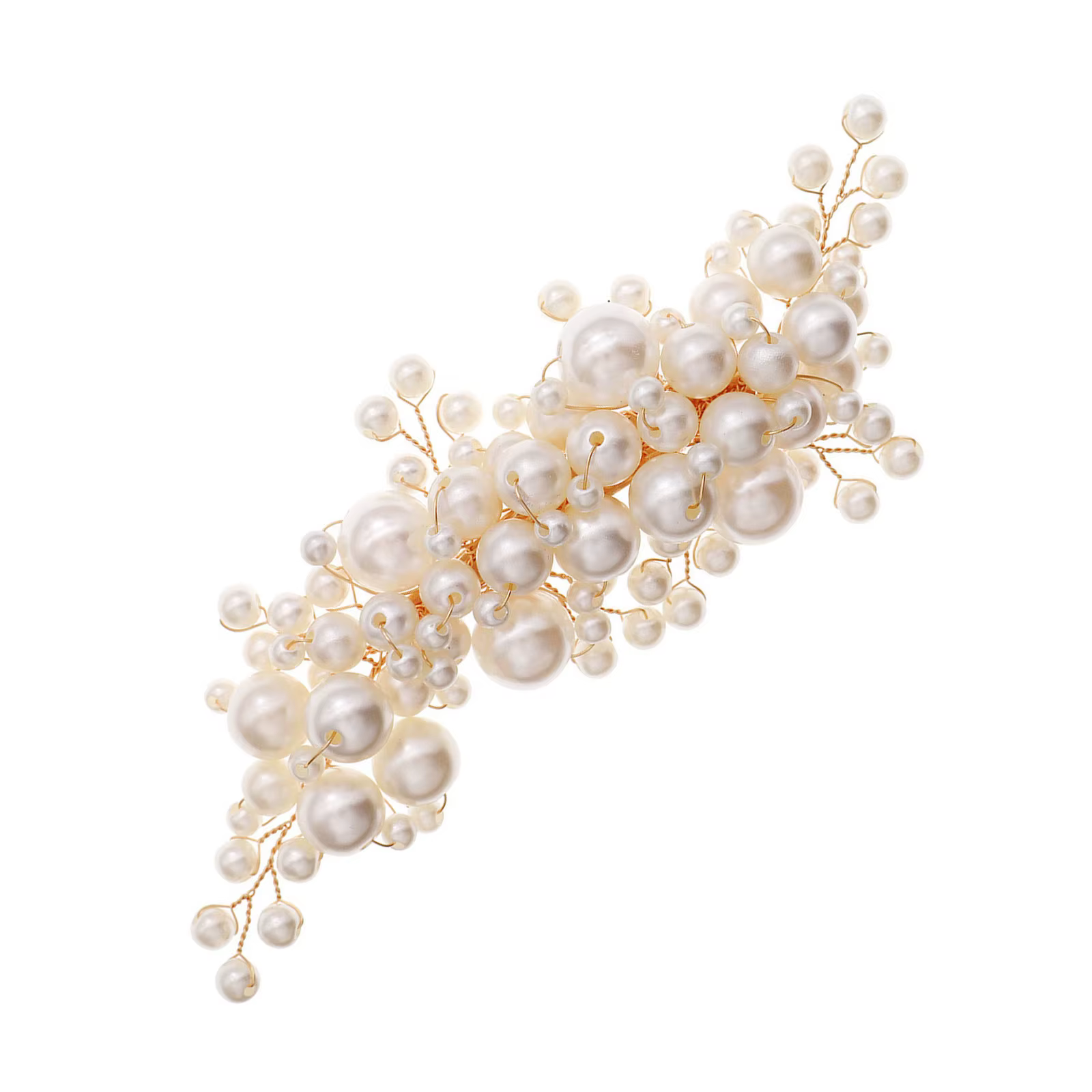 Pince à cheveux en alliage de perles artificielles, accessoire de cheveux élégant pour femmes, maria