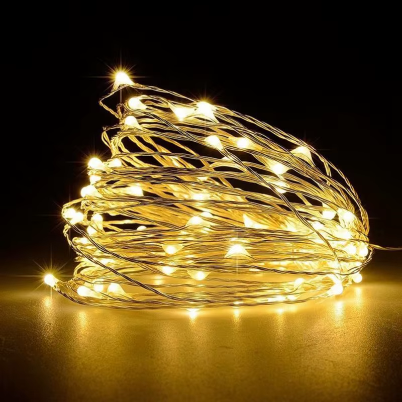 Guirlandes lumineuses de festival à piles, décorations de table pour mariage, décorations de fête, g
