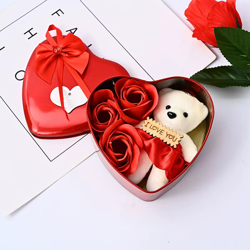 Bouquet cadeau pour la fête des mères, boîte-cadeau de fleurs pour mariage, anniversaire, saint-vale