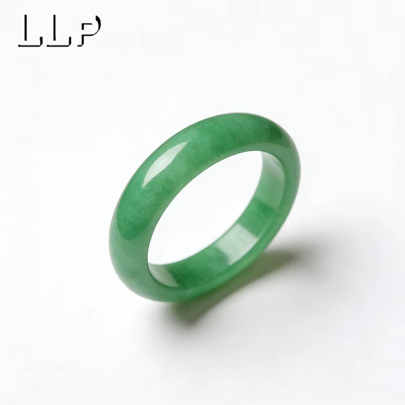 Bague émeraude verte en Jade naturel de qualité A, Design polyvalent, accessoire de Style luxueux po
