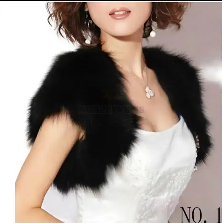 Capes de Mariage en Fausse Fourrure d'Hiver, Manteau Personnalisé pour Patients