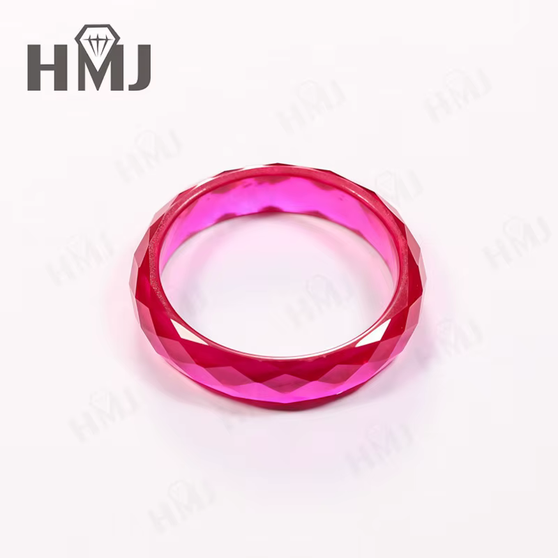 Bague en Moissanite véritable, bande unie, rubis cultivé en laboratoire 100%, vert, champagne, blanc