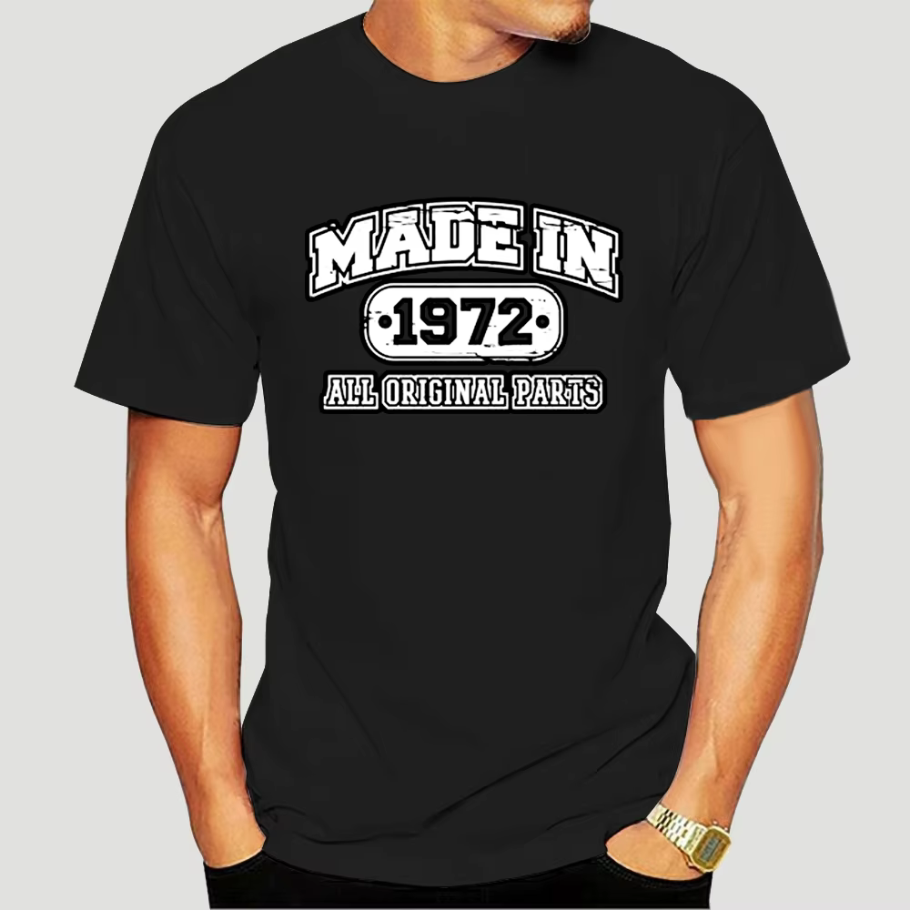 T-shirt drôle pour hommes, 45e anniversaire, fabriqué en 1972, nouveauté, idée cadeau, 5616X